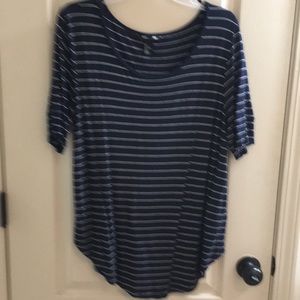H&M Navy striped blouse